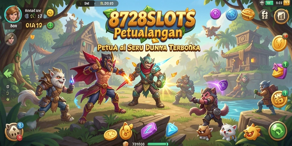 Gameplay seru dengan berbagai slot dan petualangan terbuka.