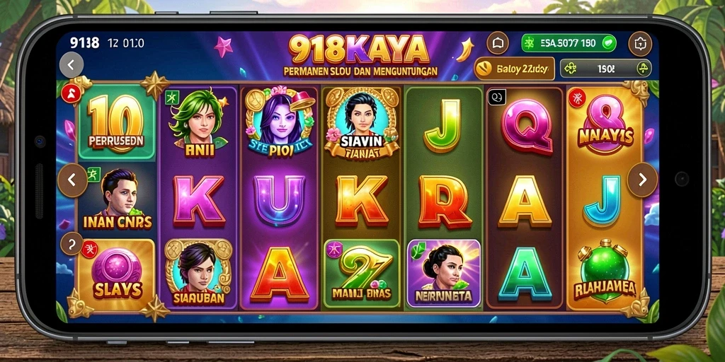 Tampilan gameplay seru di 918KAYA dengan berbagai tema slot.