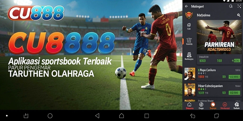 Screenshot utama CU888 menampilkan antarmuka taruhan olahraga yang menarik.