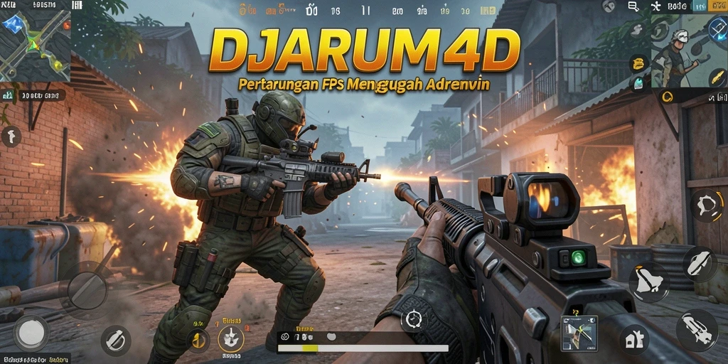Screenshot gameplay FPS DJARUM4D yang mendebarkan.