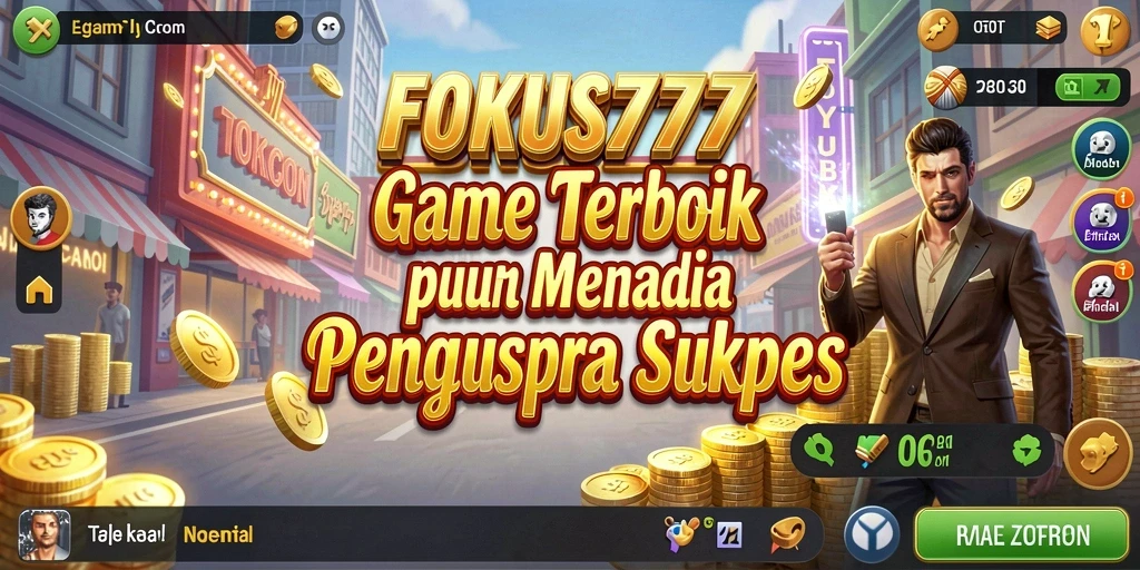 Tampilan menarik dari gameplay FOKUS777 yang menggambarkan simulasi bisnis.