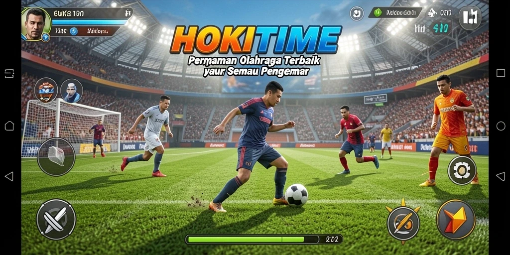Gameplay HOKITIME dengan aksi olahraga yang seru dan menegangkan.