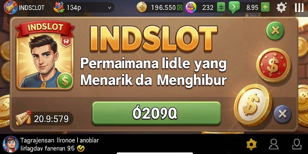 Tampilan gameplay INDSLOT dengan mesin slot yang beragam dan menarik.