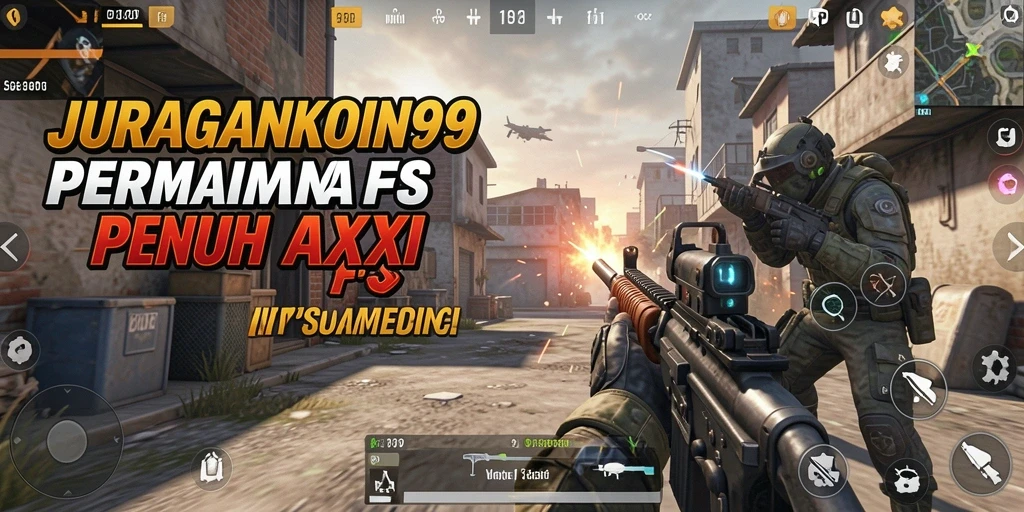 Gameplay seru JURAGANKOIN99 dengan aksi tembak-menembak yang intens.