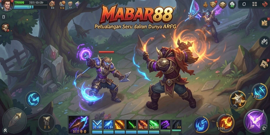Tangkapan layar dari gameplay seru MABAR88 dalam dunia ARPG.