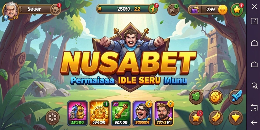 Tampilan gameplay NUSABET yang seru dan menarik saat bermain Idle.
