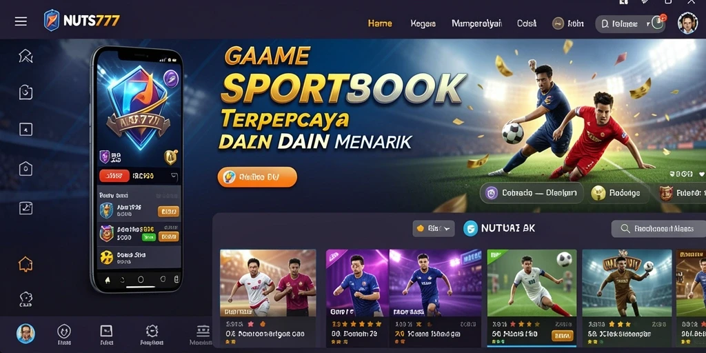 Tampilan gameplay menarik dari NUTS777 di layar smartphone.