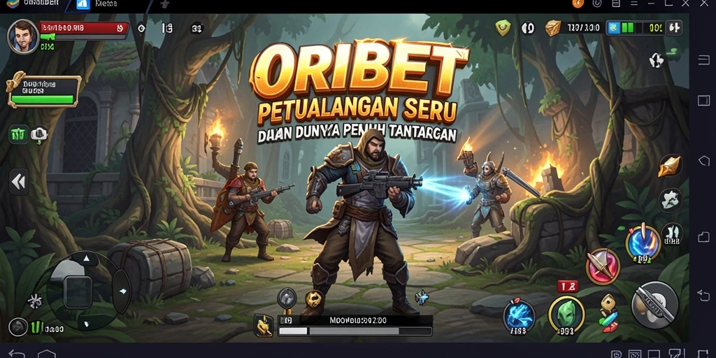 Tampilan gameplay ORIBET yang penuh aksi dan eksplorasi.