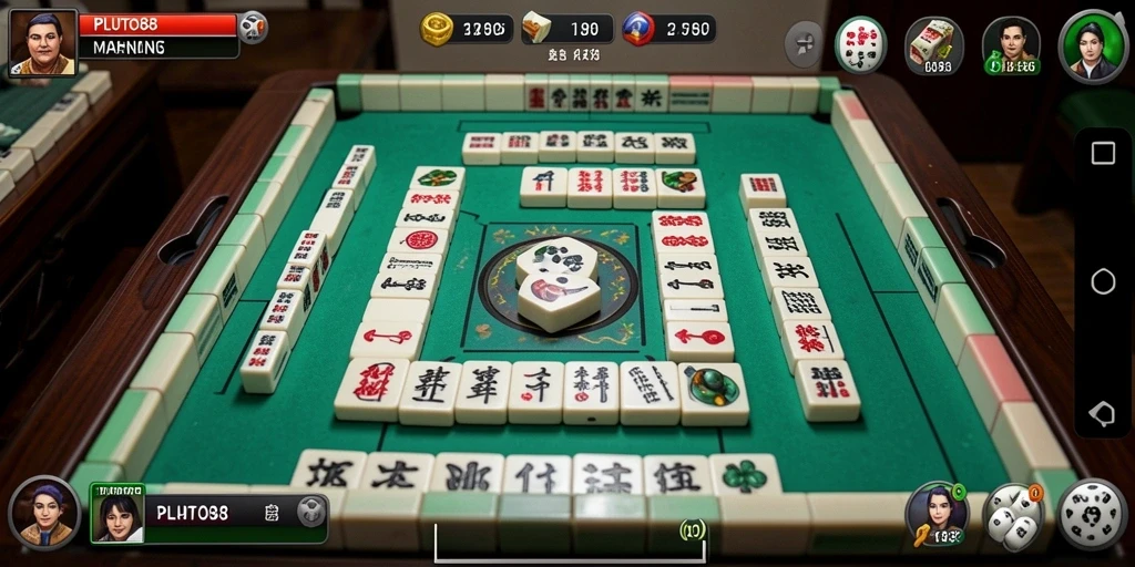 Screenshot PLUTO88 menampilkan gameplay Mahjong yang menegangkan dan menarik.