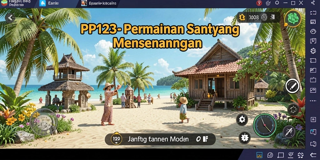 Tampilan gameplay PP123 yang ceria dan menghibur.