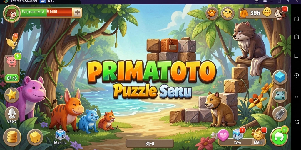 Tampilan gameplay Puzzle seru dari PRIMATOTO.