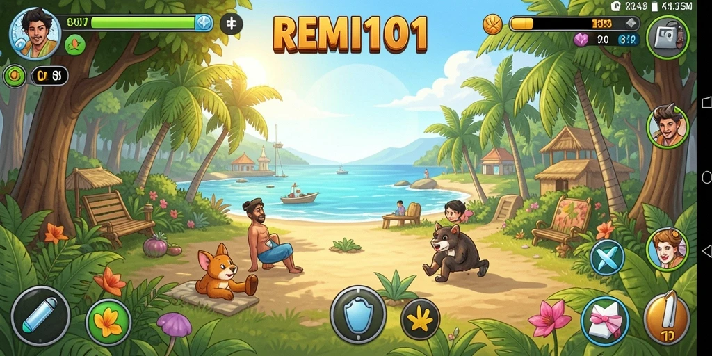 Tampilan menarik dari gameplay santai REMI101 yang menghibur.