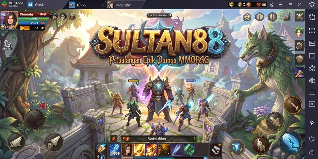 Screenshot SULTAN88 menampilkan aksi luar biasa dalam gameplay MMORPG.