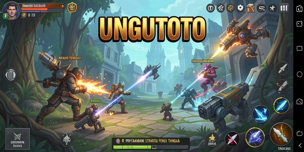 Tampilan gameplay menarik dari UNGUTOTO yang menampilkan strategi yang mendebarkan.
