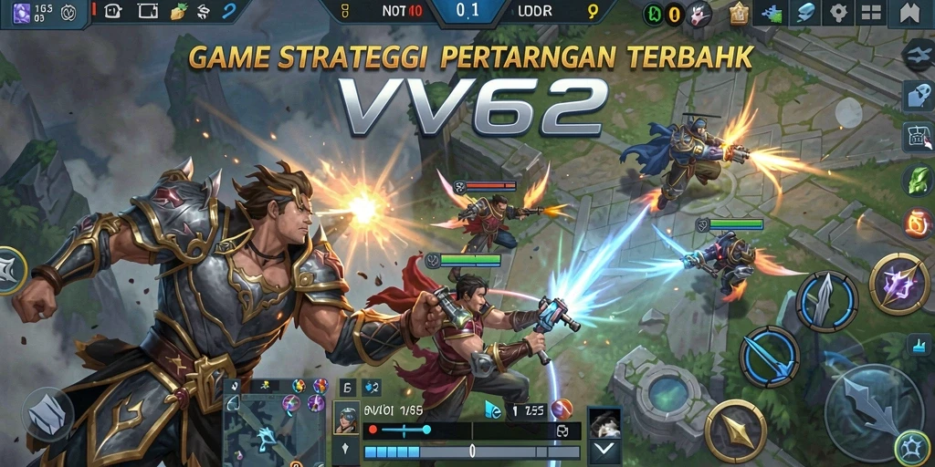 Tangkapan layar gameplay VV62 dengan aksi pertempuran yang seru.