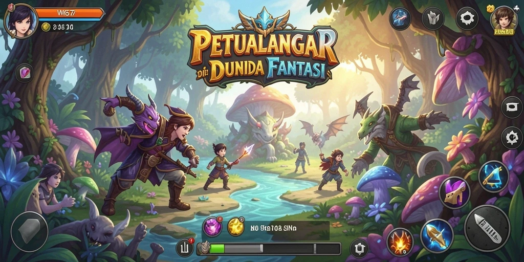 Gameplay W67 yang menampilkan pertempuran epik dan eksplorasi dunia.